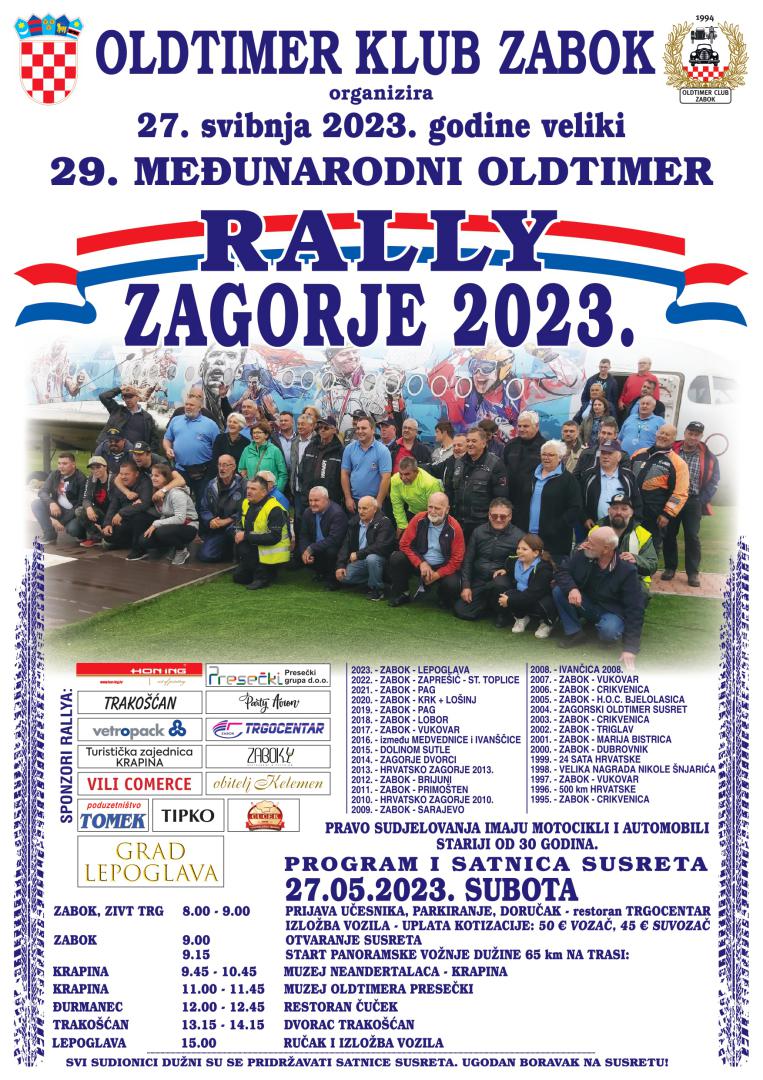 29. Međunarodni oldtimer rally Zagorje 2023.